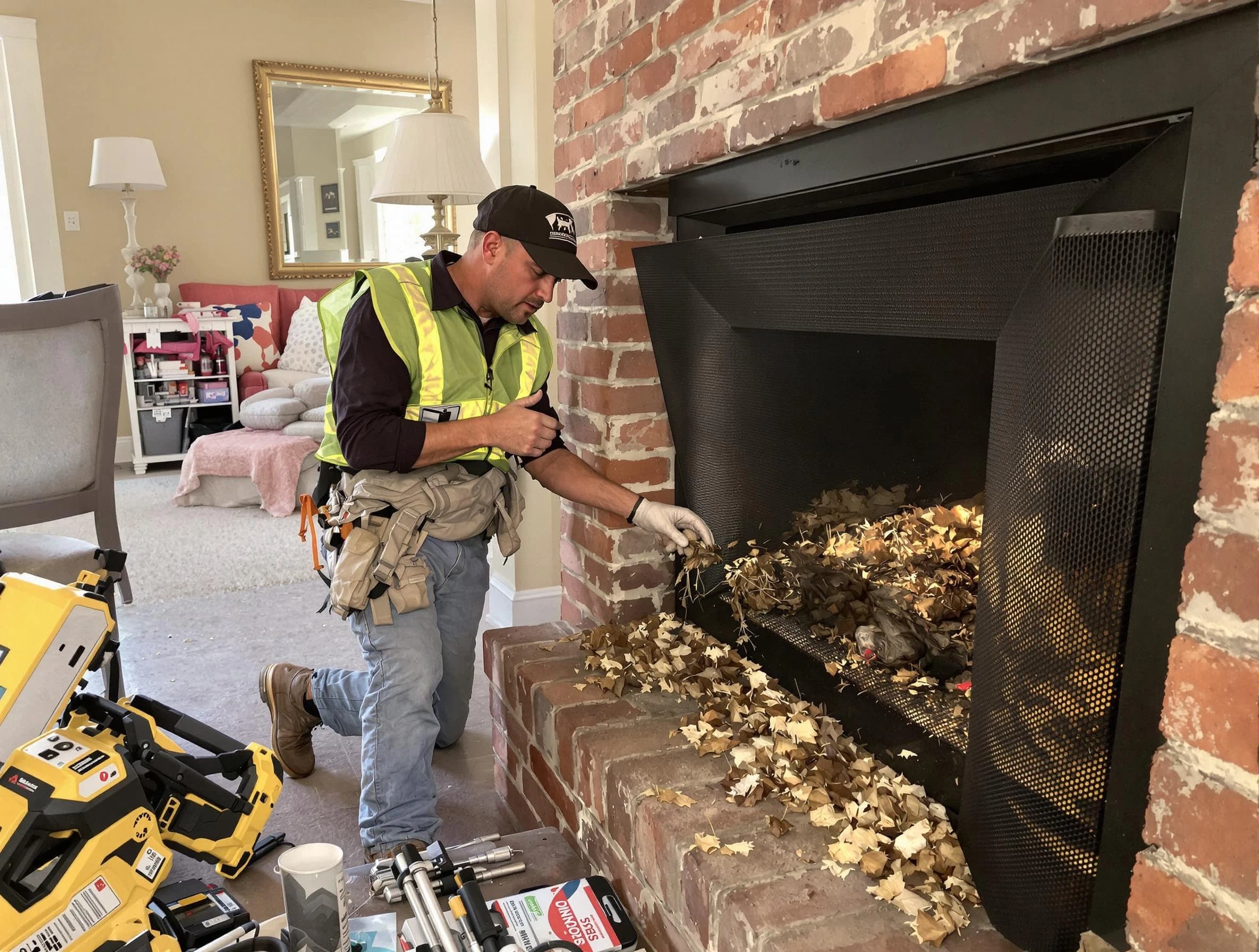 Safe screening installation by Pine Chimney Sweep in Pine, PA