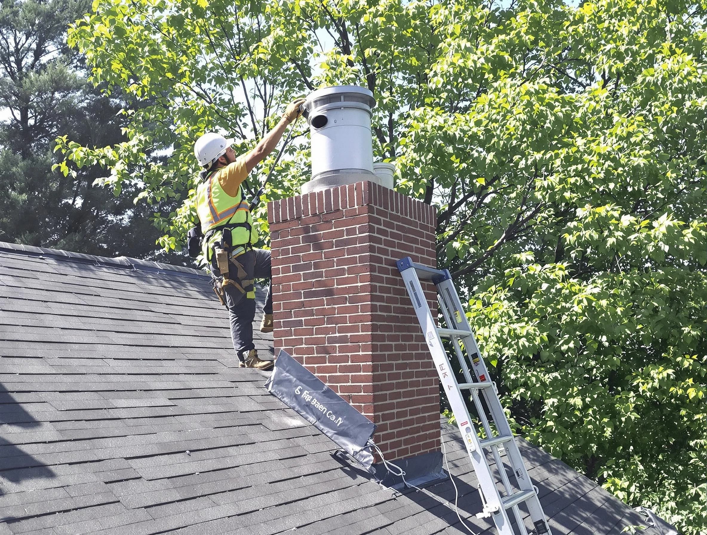 Chimney liner inspection by Pine Chimney Sweep in Pine, PA