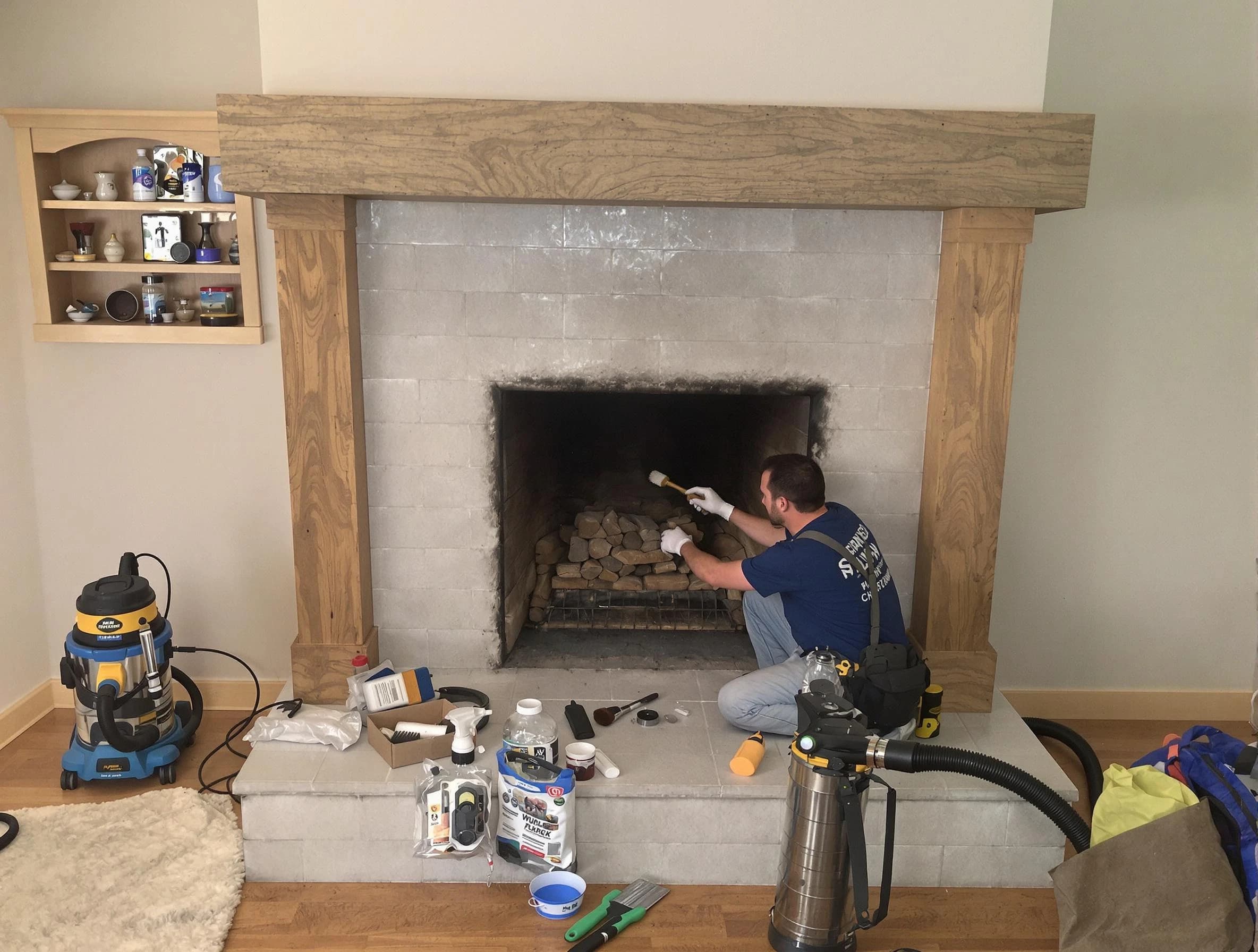 Detailed creosote removal process by Pine Chimney Sweep in Pine, PA