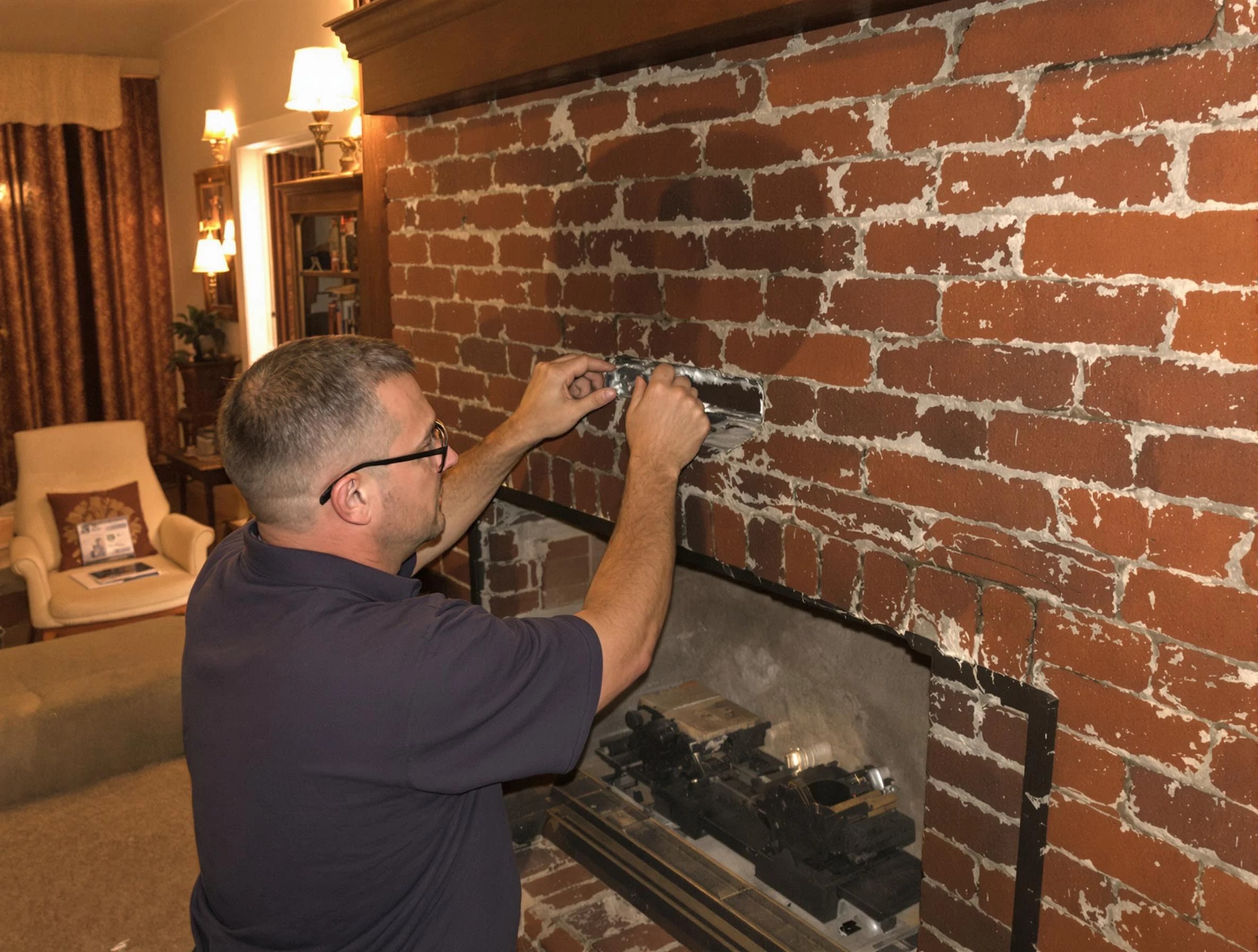 Pine Chimney Sweep expert fixing a fireplace in Pine, PA
