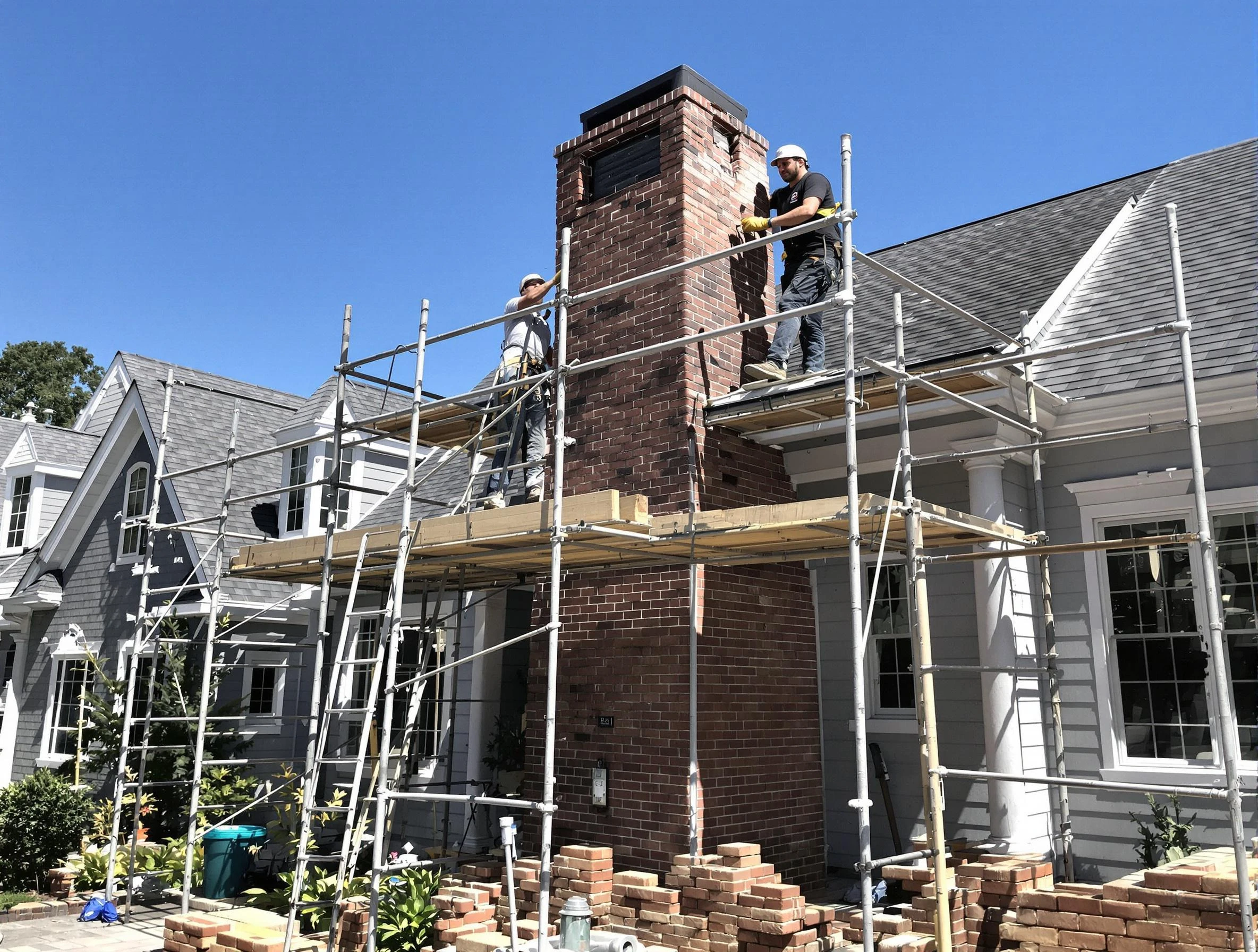Chimney Rebuilding in Pine