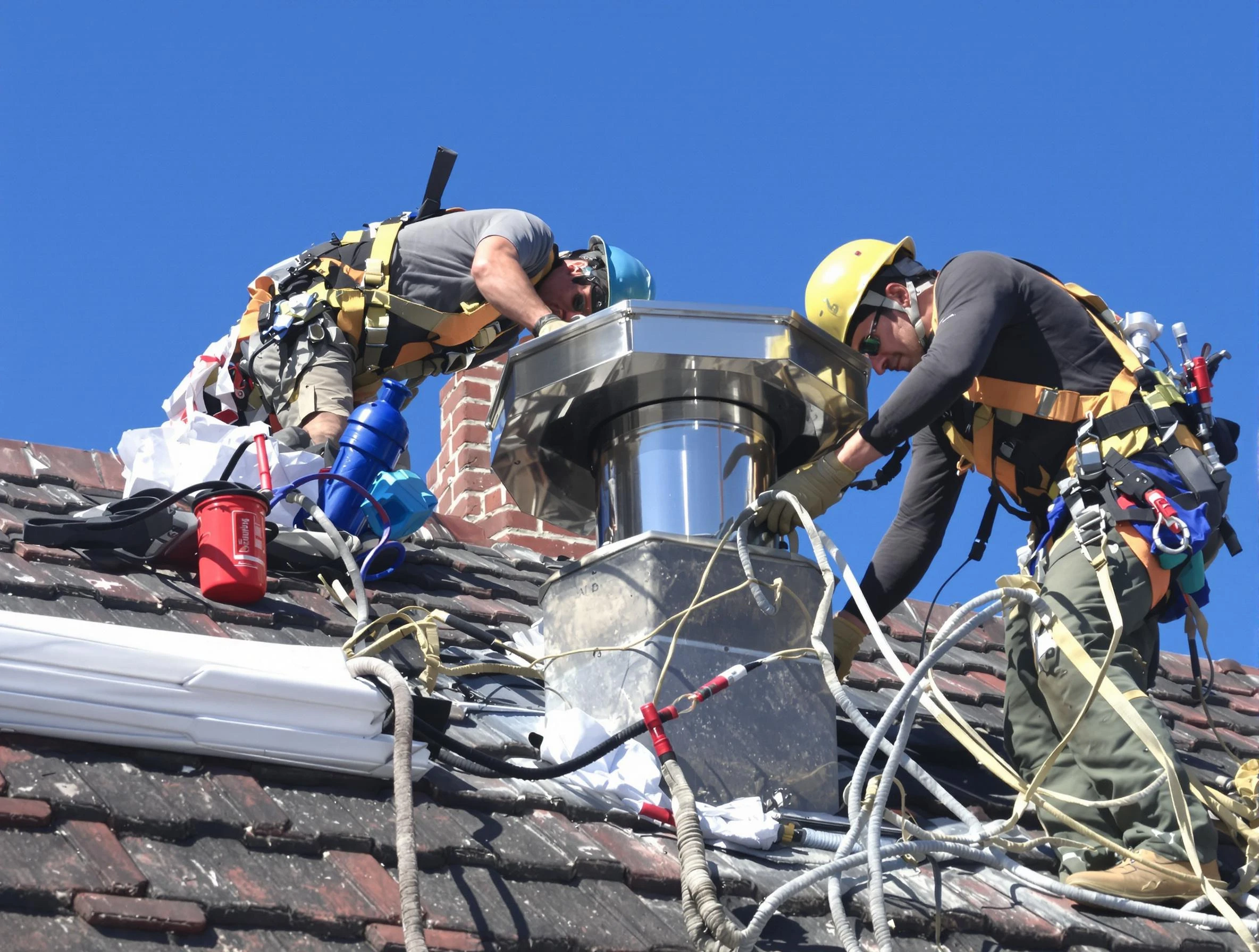 Protective chimney cap installed by Pine Chimney Sweep in Pine, PA