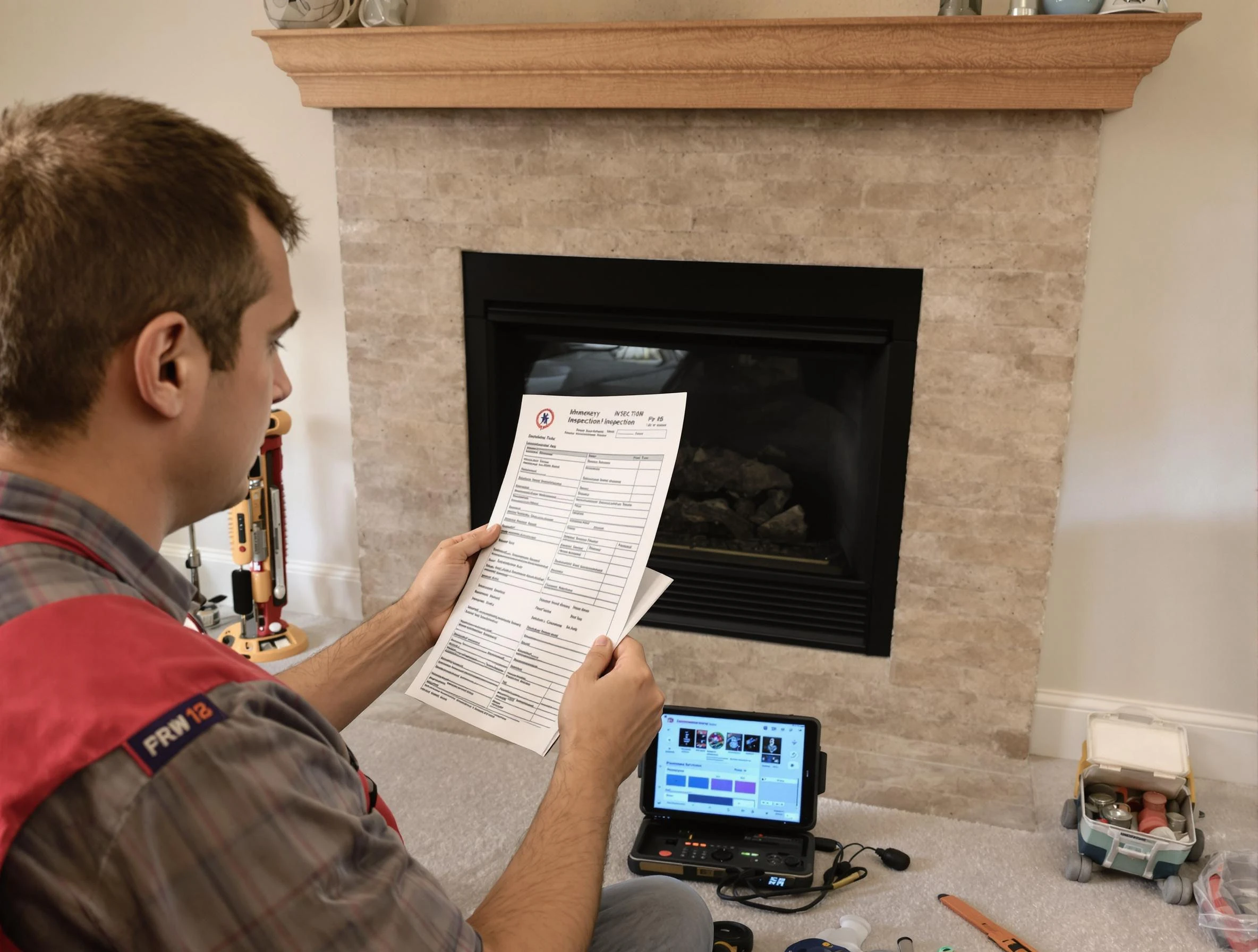 Thorough chimney inspection by Pine Chimney Sweep in Pine, PA
