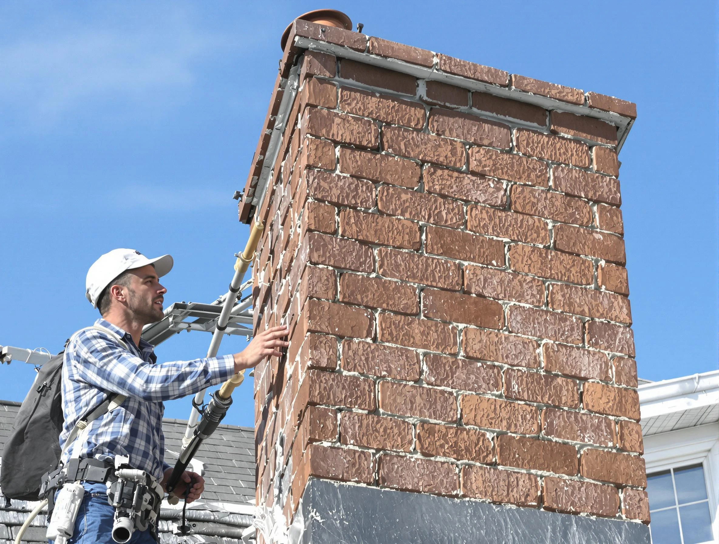 Brickwork for a chimney rebuild by Pine Chimney Sweep in Pine, PA